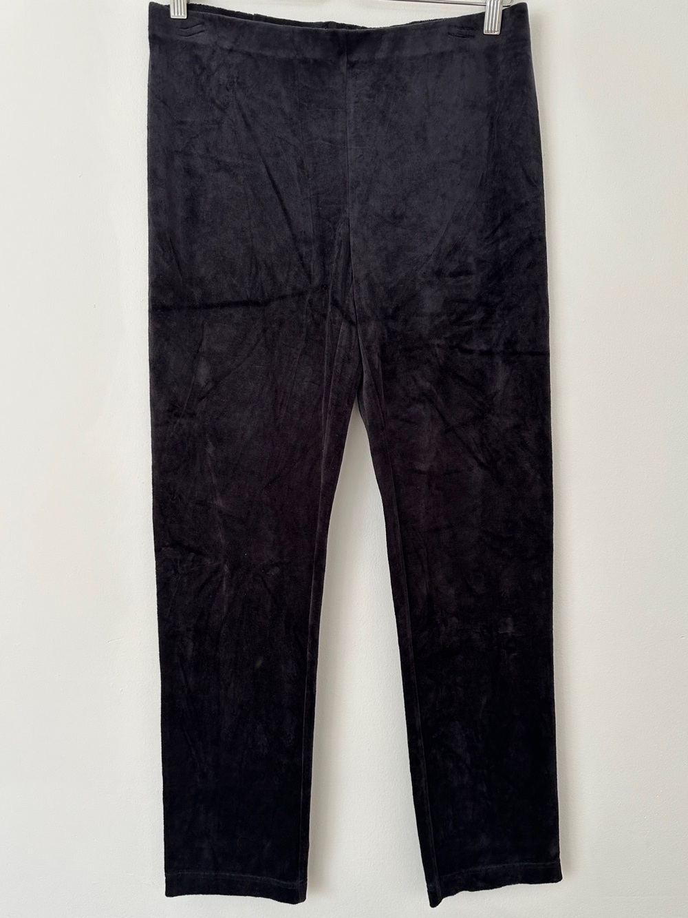 Pure Jill J. Jill Black Velvet Pull On Stretch Pants S M Witchy Halloween Goth
